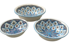 Salade set 3 delig Turquoise blue fine | TB.SK.3D | Dishes & Deco