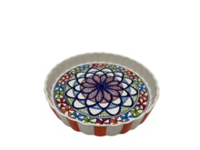 Quicheschaal taartvorm Naoura serveerschaal handgemaakt Ø 24 groen rood blauw | QU.NA.30 | Dishes & Deco