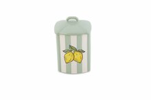 Voorraadpot Fruity Citron groen wit handgemaakt 18 x 11 cm | VP.CI.00 | Dishes & Deco