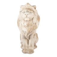 Clayre &amp; Eef   | Decoratie Leeuw Beige Bruin 50x30x62 cm | 5MG0080