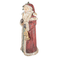 Clayre &amp; Eef   | Kerstdecoratie Kerstman Rood Beige 35x28x83 cm | 5MG0091