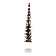 Clayre &amp; Eef   | Decoratie Kerstboom Bruin Goudkleurig &oslash; 8x40 cm | 66317CH
