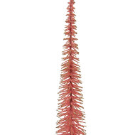 Clayre &amp; Eef   | Decoratie Kerstboom Roze Goudkleurig &oslash; 8x40 cm | 66317P