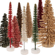 Clayre &amp; Eef   | Decoratie Kerstboom Groen Goudkleurig &oslash; 17x30 cm | 66319GR