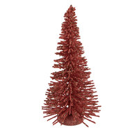 Clayre &amp; Eef   | Decoratie Kerstboom Roze Goudkleurig &oslash; 17x30 cm | 66319P