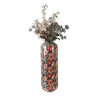 Clayre & Eef | Decoratie Vaas Groen Roze ø 25x70 cm | 66392