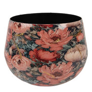Clayre & Eef | Decoratie Bloempot Roze Groen ø 13x10 cm | 66394