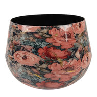 Clayre & Eef | Decoratie Bloempot Roze Groen ø 13x10 cm | 66394