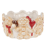 Clayre &amp; Eef   | Kom Bruin Beige &oslash; 14x7 cm | 6CE2233