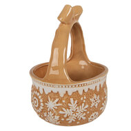 Clayre &amp; Eef   | Opbergmandje Bruin Beige &oslash; 15x21 cm | 6CE2231