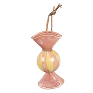 Clayre &amp; Eef   | Decoratie Snoepje Roze Geel 10x8x21 cm | 6Y5928