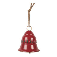 Clayre &amp; Eef   | Bel Decoratief Rood Groen &oslash; 23x25 cm | 6Y5909