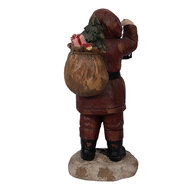 Clayre &amp; Eef   | Kerstdecoratie Kerstman Rood Bruin 37x39x82 cm | 5MG0072