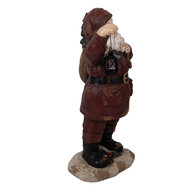 Clayre &amp; Eef   | Kerstdecoratie Kerstman Rood Bruin 37x39x82 cm | 5MG0072