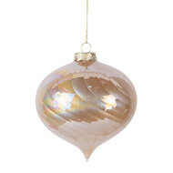 Clayre &amp; Eef   | Kerstbal Beige &oslash; 10x10 cm | 6GL5151