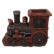 Clayre &amp; Eef   | Kerstdecoratie Locomotief Rood Bruin 70x30x50 cm | 5MG0074