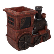 Clayre &amp; Eef   | Kerstdecoratie Locomotief Rood Bruin 70x30x50 cm | 5MG0074