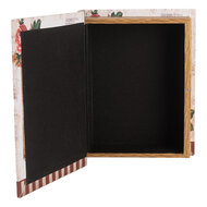 Clayre &amp; Eef   | Opbergdoos Beige Roze (3) 27x22x7 / 22x17x6 / 17x12x4 cm | 66254