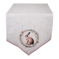 Clayre &amp; Eef   | Tafelloper Beige Bruin 50x160 cm | EWC65