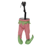 Clayre &amp; Eef   | Decoratie Kerst Elfenbenen Rood Groen 30x13x54 cm / 3xAA | 66348