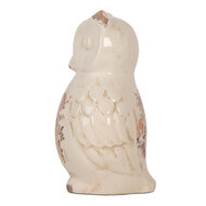 Clayre &amp; Eef   | Decoratie Beeld Uil Beige Roze 13x12x22 cm | 6CE1961L