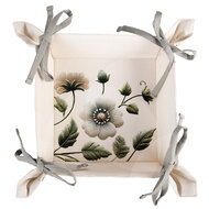 Clayre &amp; Eef   | Broodmand Beige Groen 35x35x8 cm | GTB47