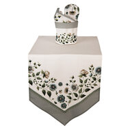 Clayre &amp; Eef   | Broodmandje Beige Groen &oslash; 15x16 cm | GTB50