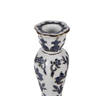 Clayre &amp; Eef   | Kandelaar Wit Blauw &oslash; 11x21 cm | 6CE2384S