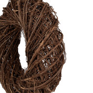 Clayre &amp; Eef   | Decoratie Krans Bruin &oslash; 45x12 cm | 6RO0601L