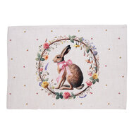 Clayre &amp; Eef   | Placemats Set van 6 Beige Bruin 48x33 cm | EWC40