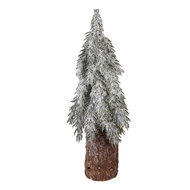 Clayre &amp; Eef   | Kunstkerstboom Groen Wit &oslash; 12x32 cm | 66429