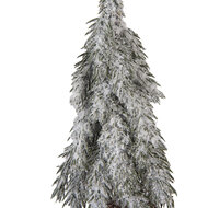 Clayre &amp; Eef   | Kunstkerstboom Groen Wit &oslash; 12x32 cm | 66429