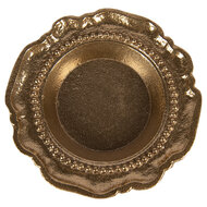 Clayre &amp; Eef   | Decoratie Schaaltje Goudkleurig &oslash; 12x2 cm | 6AL0080