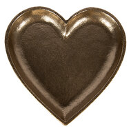 Clayre &amp; Eef   | Decoratie Schaal Goudkleurig 21x21x2 cm | 6AL0087