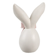 Clayre &amp; Eef   | Decoratie Beeld Konijn Wit Roze 12x8x18 cm | 6PR5179