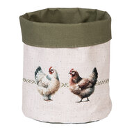 Clayre &amp; Eef   | Broodmandje Beige Bruin &oslash; 15x16 cm | BYC50