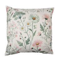 Clayre &amp; Eef   | Kussenhoes Beige Roze 45x45 cm | KT021.441