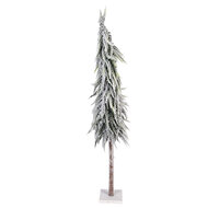 Clayre &amp; Eef   | Kunstkerstboom Groen Wit &oslash; 15x80 cm | 50833