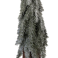 Clayre &amp; Eef   | Kunstkerstboom Groen Wit &oslash; 18x57 cm | 50837