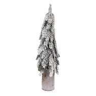 Clayre &amp; Eef   | Kunstkerstboom Groen Wit &oslash; 18x57 cm | 50838