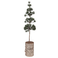 Clayre &amp; Eef   | Decoratie Boom Groen Bruin 14x14x60 cm | 50841