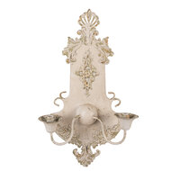 Clayre &amp; Eef   | Wandlamp Beige Groen 40x18x70 cm E14/max 2x25W | 5LMP380