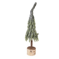 Clayre &amp; Eef   | Kunstkerstboom Groen Wit &oslash; 13x50 cm | 66428