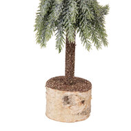 Clayre &amp; Eef   | Kunstkerstboom Groen Wit &oslash; 13x50 cm | 66428