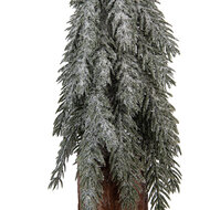 Clayre &amp; Eef   | Kunstkerstboom roen Wit &oslash; 15x44 cm | 66430