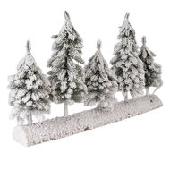 Clayre &amp; Eef   | Kerstdecoratie Kerstbomen Groen Wit 40x8x25 cm | 66434
