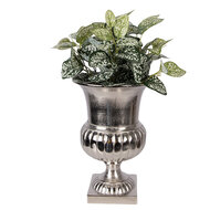 Clayre &amp; Eef   | Decoratie Vaas Zilverkleurig &oslash; 20x29 cm | 6AL0078