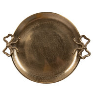 Clayre &amp; Eef   | Decoratie Schaal Goudkleurig 37x31x3 cm | 6AL0084