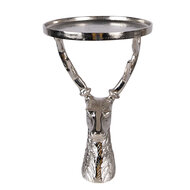 Clayre &amp; Eef   | Schaal op voet Zilverkleurig &oslash; 25x38 cm | 6AL0085