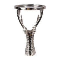 Clayre &amp; Eef   | Schaal op voet Zilverkleurig &oslash; 25x38 cm | 6AL0085